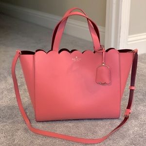 Kate Spade Magnolia Street Coral Scallop Tote